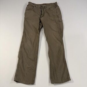 Ridgecut Toughwear Pants Mens 34x34 Green Carpenter Straight Leg Workwear